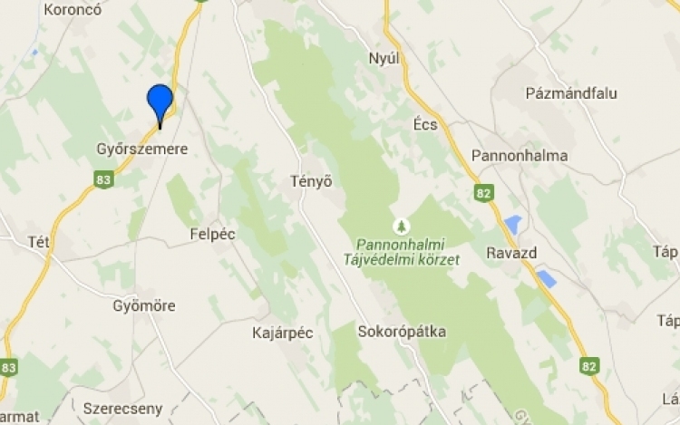 Személyautó és kamion ütközött Győrszemerénél