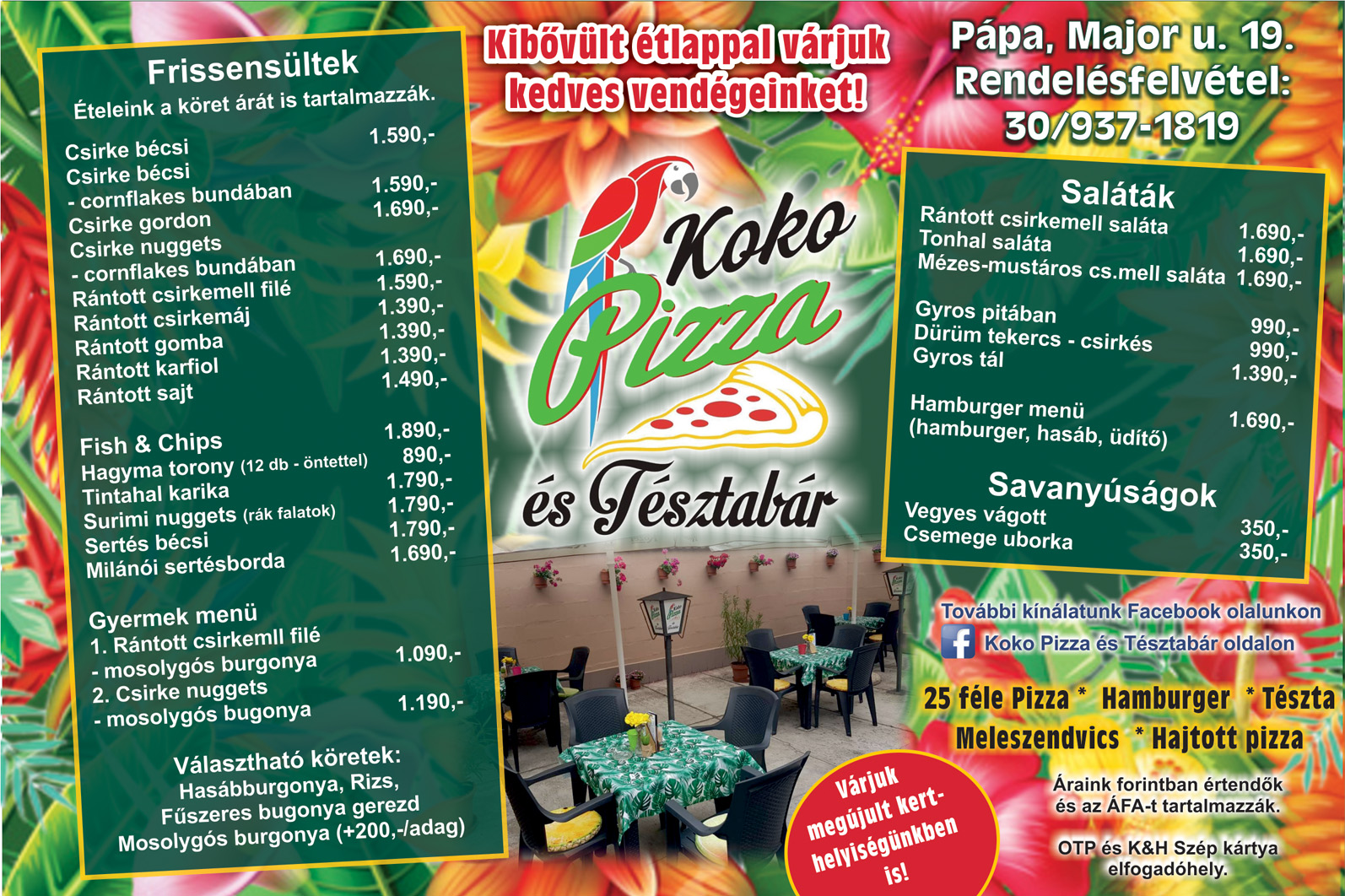 KOKO Pizza és Tésztabár Pápa Cégregiszter infoPápa