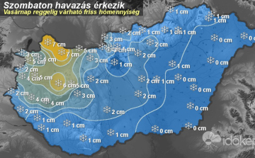 Havazás - Szombaton nálunk eshet a legtöbb