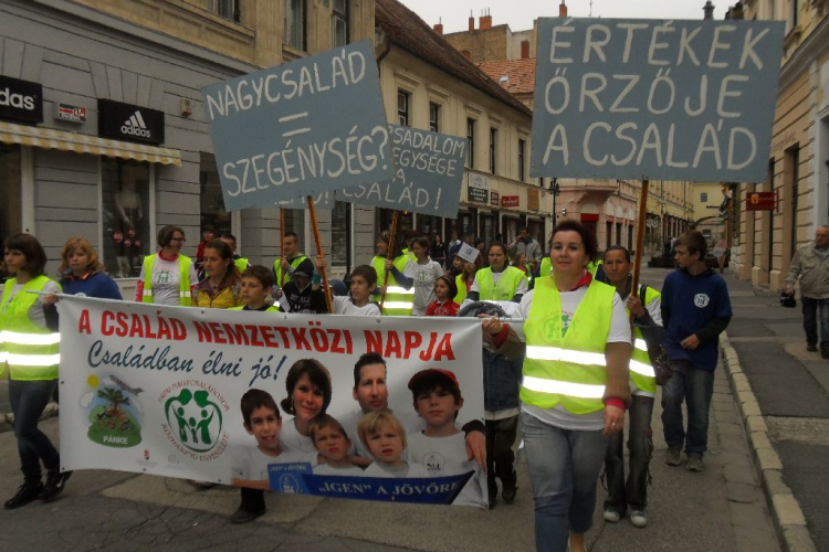 A családokért vonultak fel