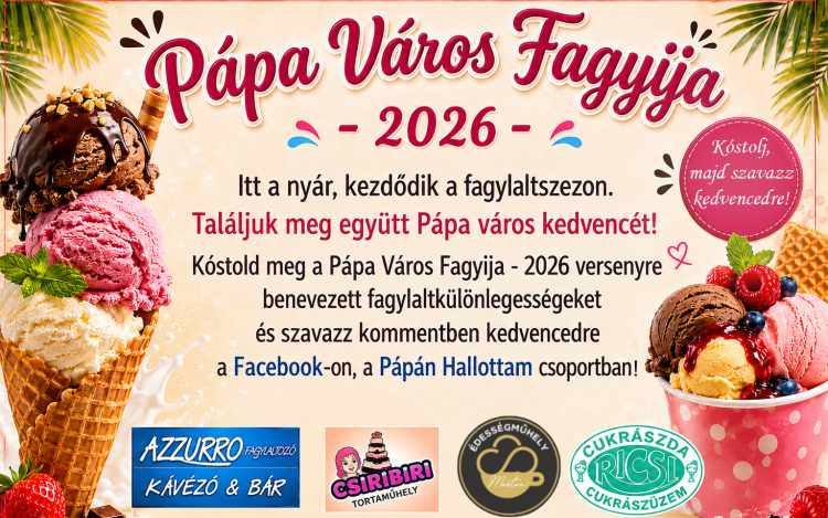 Keressük Pápa Város Fagyiját!