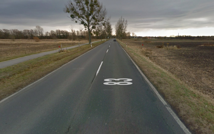 Baleset Pápa és Tapolcafő között - Félpályás útzár