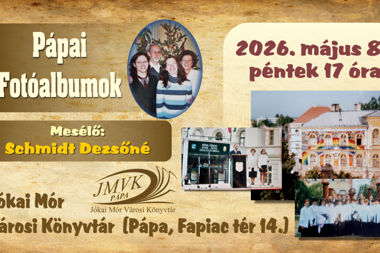 Schmidt Dezsőné nyitja ki fotóalbumát Pápán