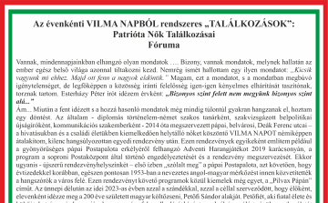 Évenkénti Vilma napból rendszeres találkozások