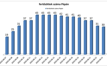 Koronavírus: 30-ra csökkent az aktív pápai esetek száma