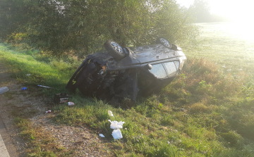 Az autó oldalának futott neki egy szarvas Bakonytamásinál, hárman megsérültek