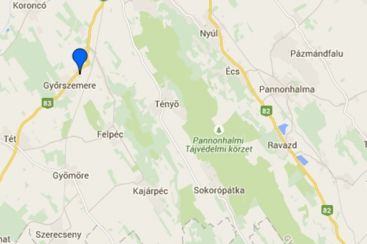 Személyautó és kamion ütközött Győrszemerénél