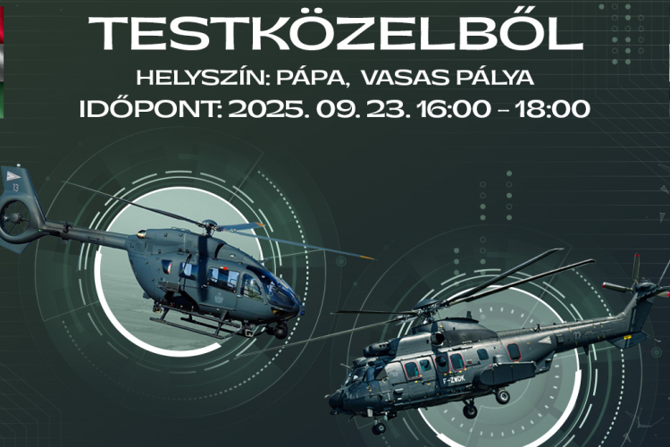 Kedden testközelből láthatja a Honvédség lemodernebb helikoptereit a Vasas pályán