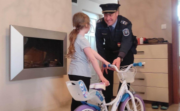 Visszakapta a pápai kislány az ellopott kerékpárját