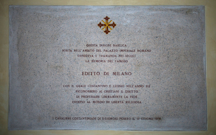 Mérföldkő az egész emberiség történelmében – 1710 éves a Mediolanumi (Milánói) Ediktum