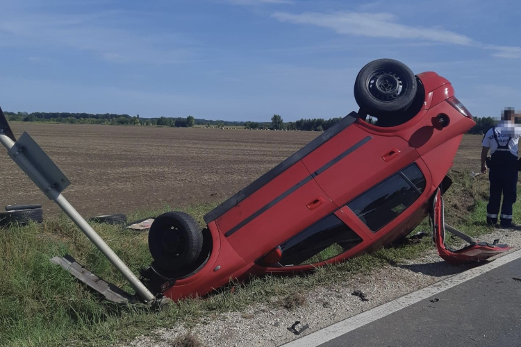 Baleset Nagygyimót és Csót között