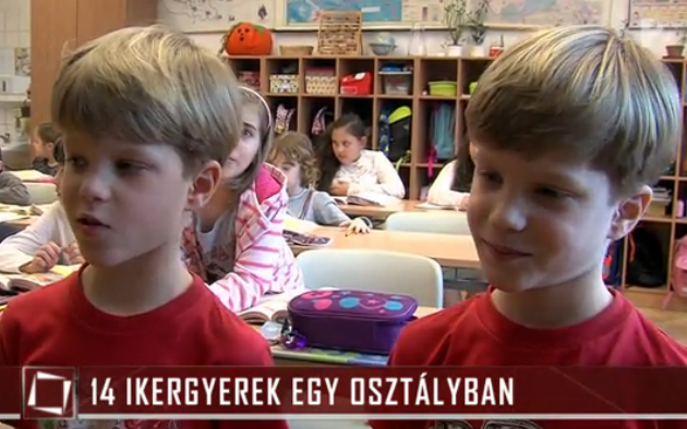 Tizennégy ikergyermek egy pápai osztályban