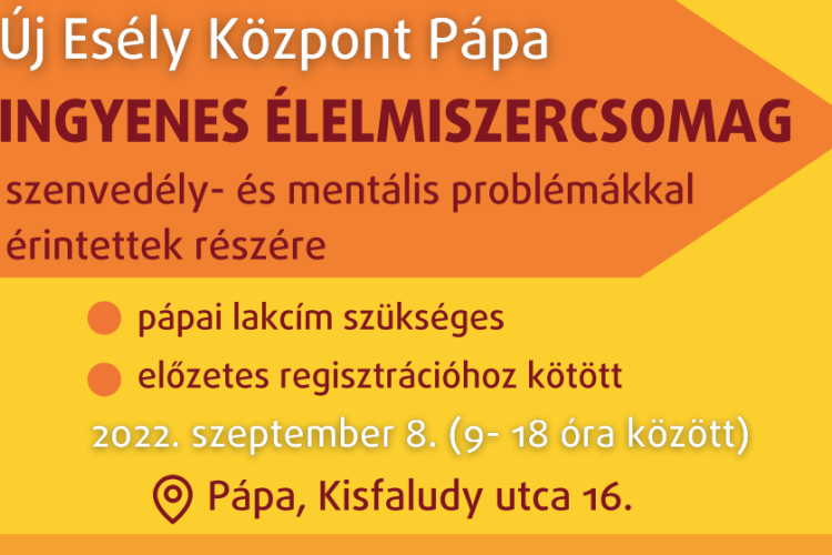 Ingyenes élelmiszercsomagokat osztanak Pápán