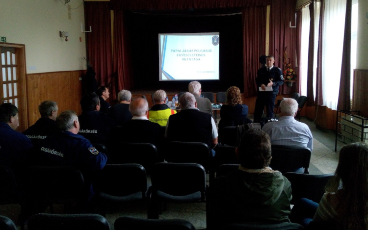 Képzés a Pápai járás polgárőreinek