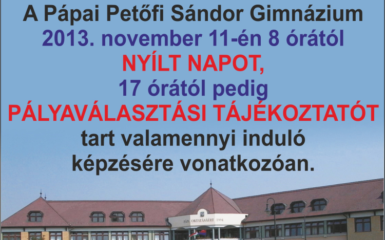 Nyílt nap a Petőfiben