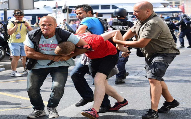 Így balhéztak Marseille utcáin az angolok és az oroszok