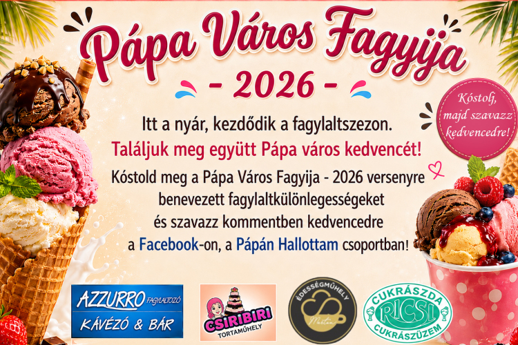 Keressük Pápa Város Fagyiját!