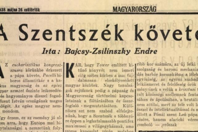 »A béke és a szeretet városa egy felfordult világ közepén.« – 85 esztendővel ezelőtt történt