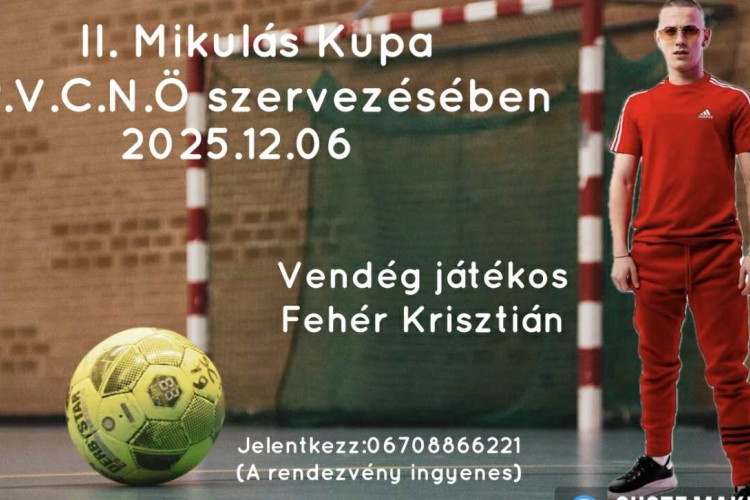 A pápai Mikulás kupán Fehér Krisztián is labdába rúg