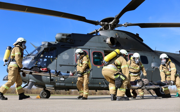 Vészhelyzet a pápai légibázison