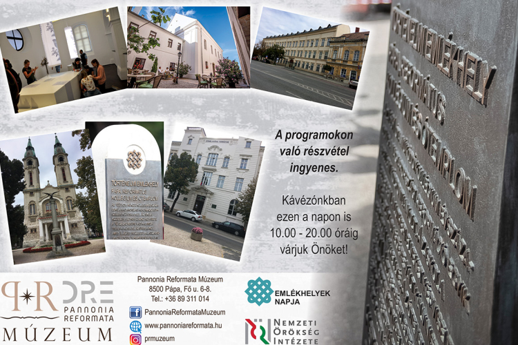 A Pannonia Refomata Múzeum is csatlakozik az Emlékhelyek Napja kezdeményezéshez