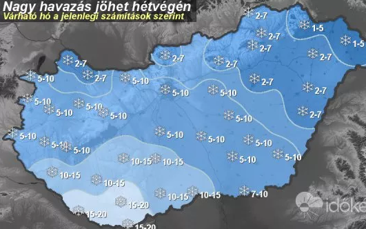 Nagyobb havazást mondanak a hétvégére