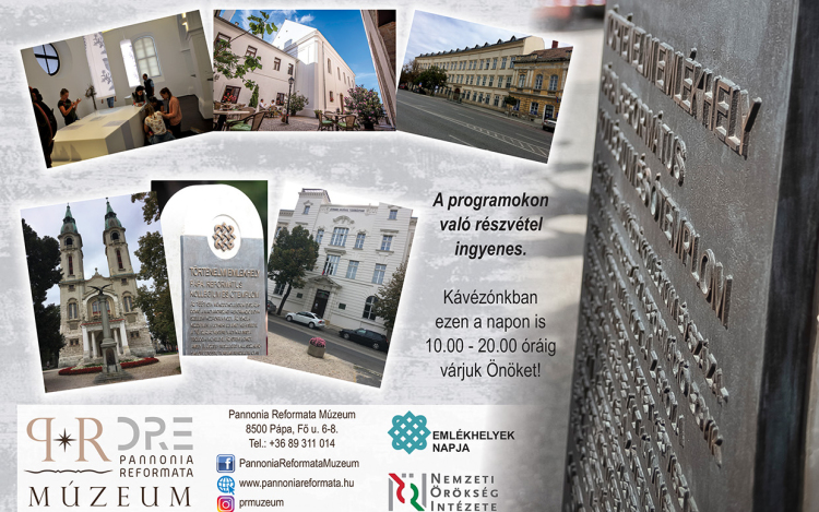 A Pannonia Refomata Múzeum is csatlakozik az Emlékhelyek Napja kezdeményezéshez