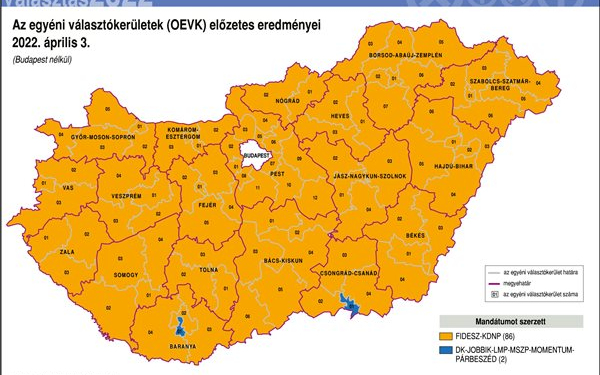 Így néz ki az ország választási térképe
