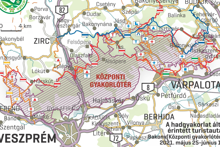 Turistautakat zárnak le a Bakonyban május 25-től június 12-ig