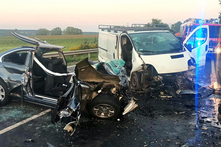 Frontális karambol Városlődnél