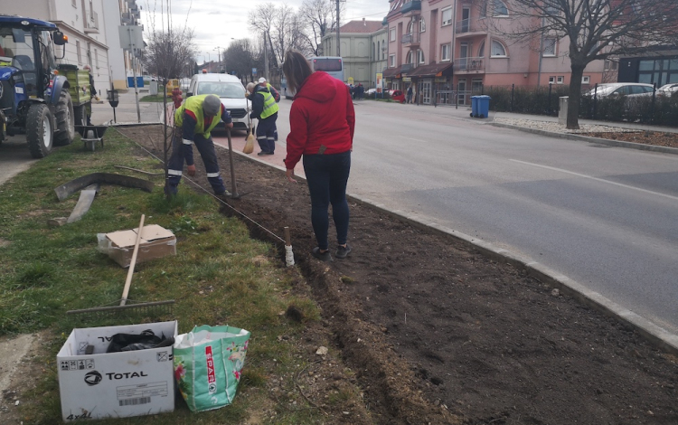 Megszépül az új Korona utcai körforgalom környezete