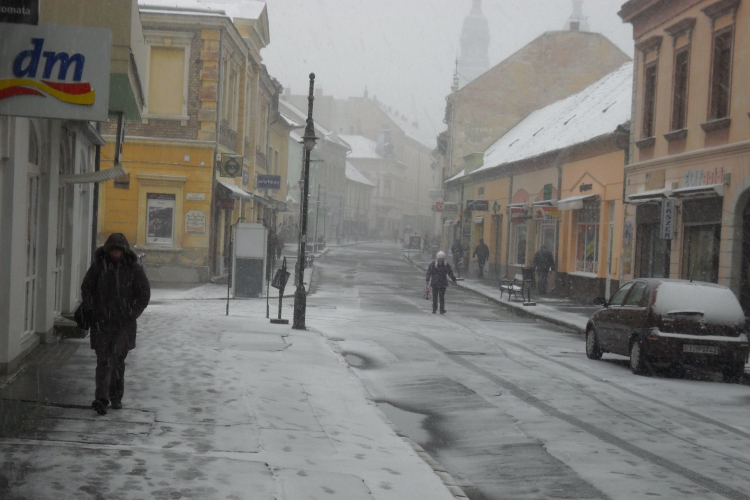 Hófúvás Pápa környékén