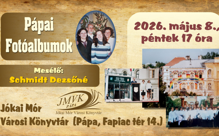Schmidt Dezsőné nyitja ki fotóalbumát Pápán