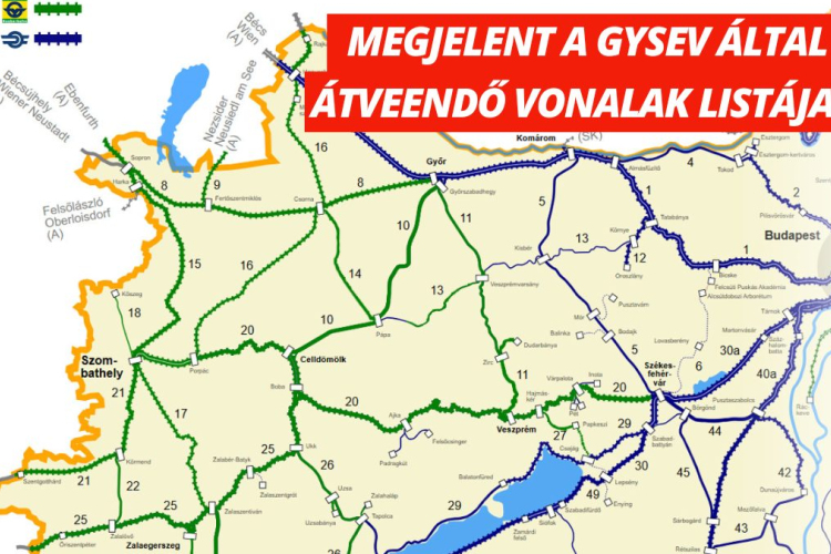 Átveszi a pápai vasútvonalakat a GYSEV
