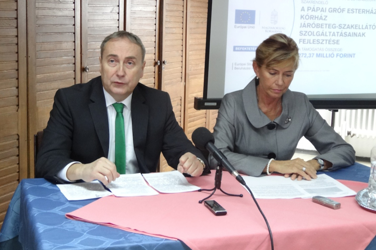 272 millió forint értékben szerzett be eszközöket a pápai kórház