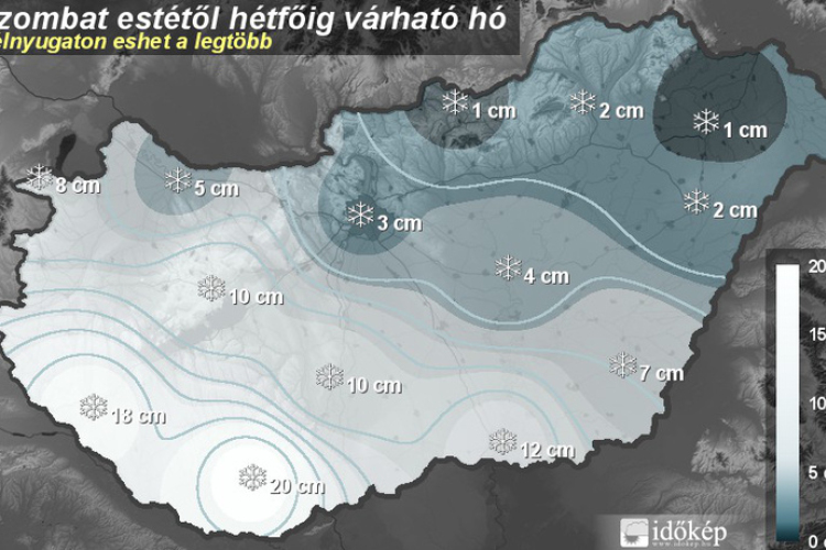 8-10 centi hó hullhat Pápa térségében