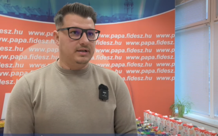 Jelentős mennyiségű élelmiszeradományt gyűjtött a pápai Fidesz