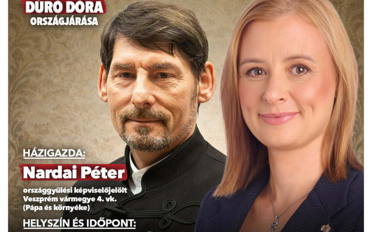 Dúró Dóra tart lakossági fórumot Pápán