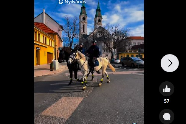 Lovas rendőrök járták Pápa utcáit
