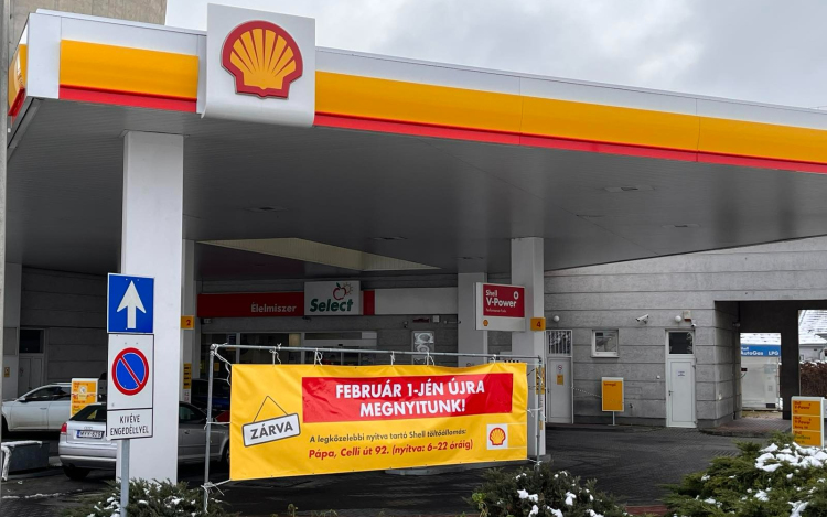 Újra megnyit a víztoronynál lévő Shell töltőállomás