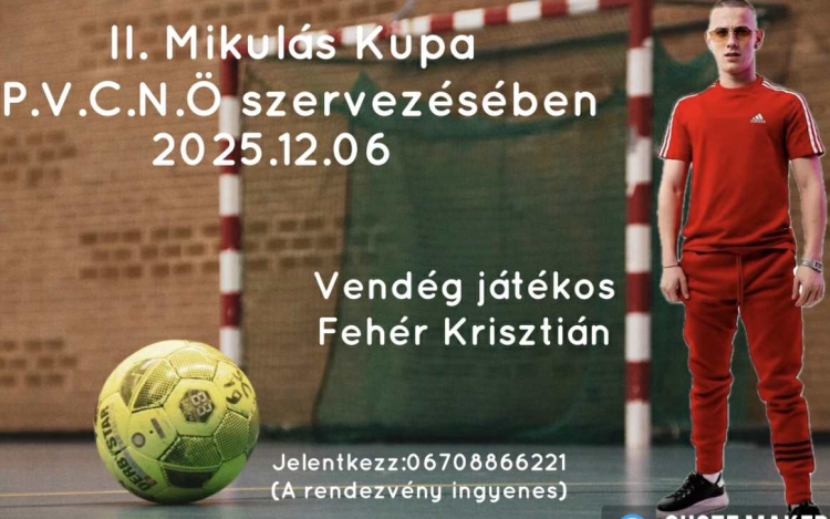 A pápai Mikulás kupán Fehér Krisztián is labdába rúg