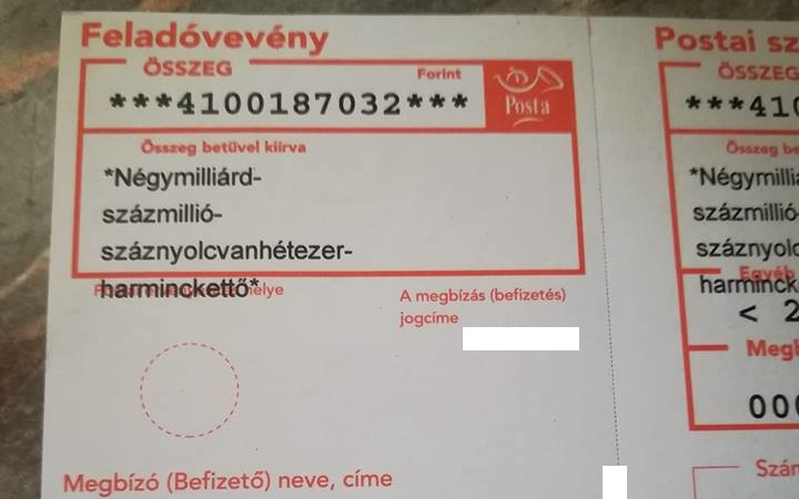 Négy milliárdos számlát kapott a vaszari férfi