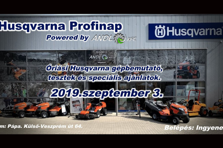 Husqvarna Profinap az Andl Kft-nél - Nemcsak profiknak! 