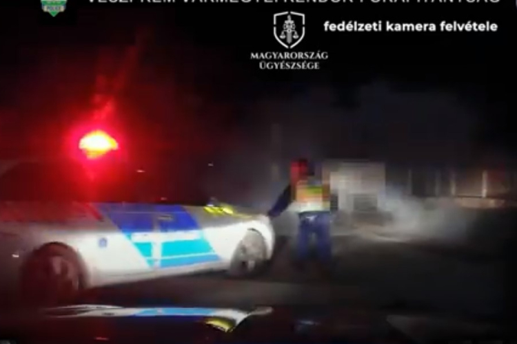 Autós üldözés Pápán - Videóval