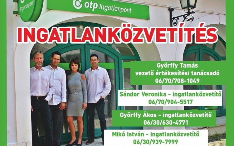 Új ingatlaniroda Pápán, az OTP Bank hátterével