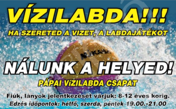 Várja az fiatalokat az újjászervezett pápai vízilabda sport!