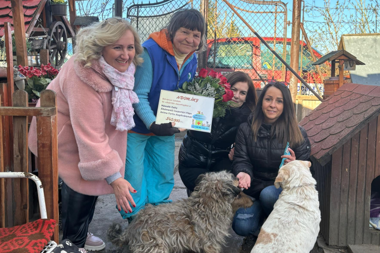 540 ezer forint adomány Ibolya néniéknek, a belvárosi üzletektől!