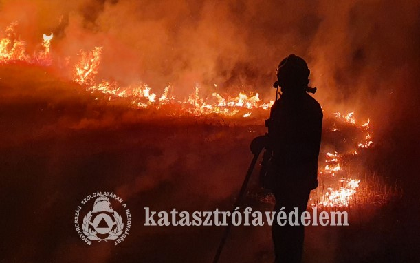  Tíz hektáron égett a nádas Adorjánházánál