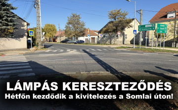 Somlai úti lámpás kereszteződés - Hétfőn kezdődik a kivitelezés
