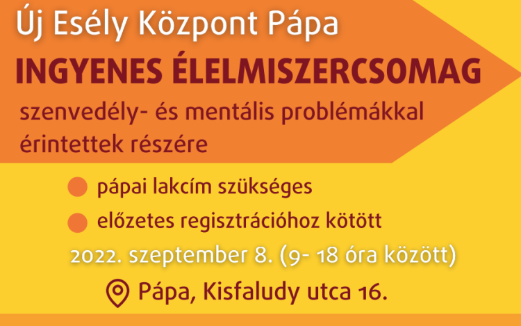 Ingyenes élelmiszercsomagokat osztanak Pápán